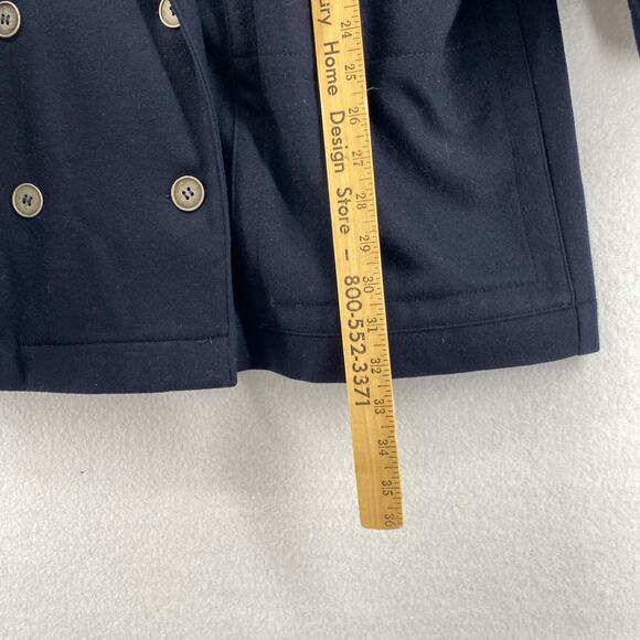 BYBLOS Blazer 6 Wool Double Breasted Pleated Back Jacket Blue Italy Vintage 80s - Picture 15 of 16